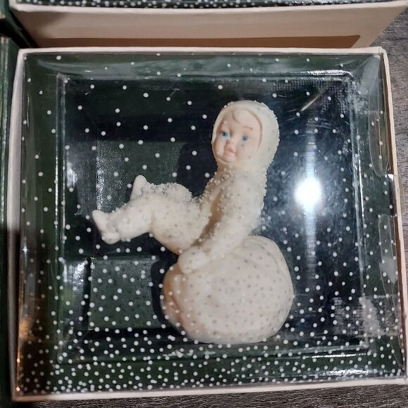 Snowbabies “Don't Fall Off & Hold On Tight" Dept 56 #7956 & #79685 2 Retired - Picture 4 of 13